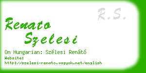renato szelesi business card